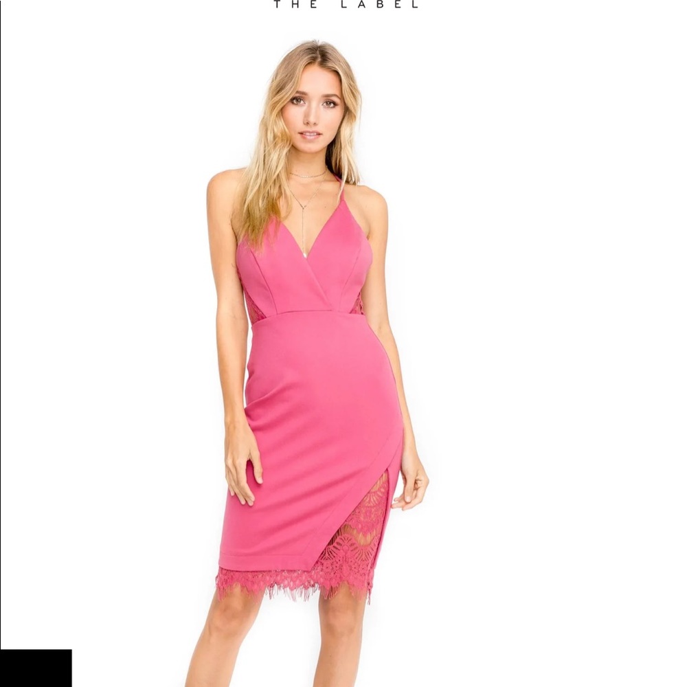 ASTR the Label Peeking Lace Halter Bodycon XS